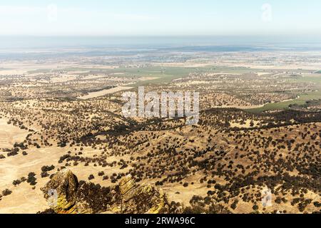 Malerischer Blick auf das Central Valley von den Sutter Buttes Stockfoto