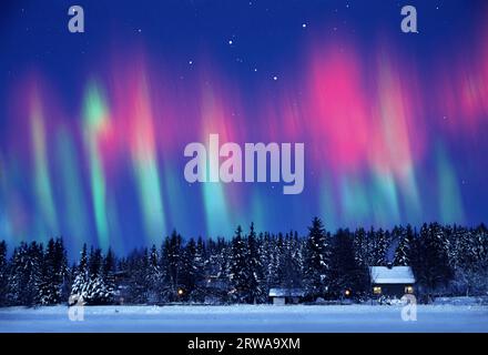 Aurora borealis, Nordnorwegen Stockfoto