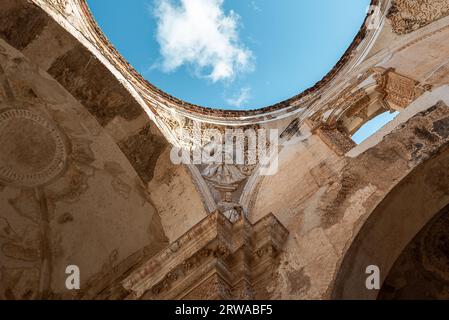 Die durch das Erdbeben verursachten Ruinen in der Kathedrale von San Jose in der Stadt Antigua Guatemala Stockfoto