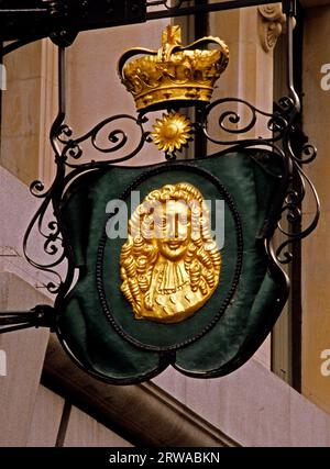 Lombard Street, City of London, Goldsmith's Straßenschild, Schilder, Goldsmiths, England, Großbritannien Stockfoto