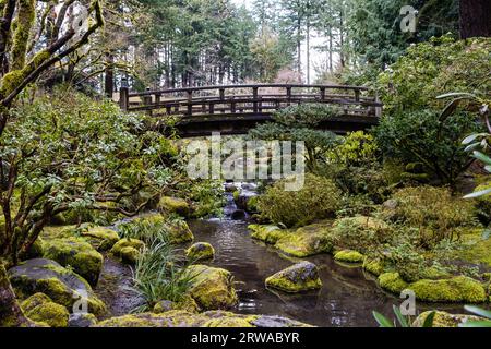 Portland Japanese Garden in Portland, Oregon. Stockfoto