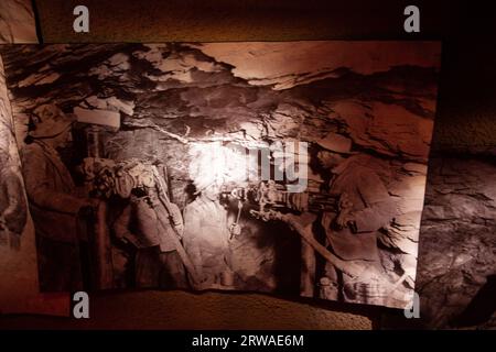 Mit dem Zug zum Jungfraujoch, dem Gipfel Europas. Stockfoto