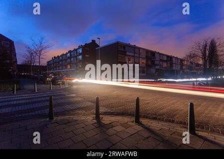 Ein Stromausfall in Rotterdam ließ große Teile der Stadt mehrere Stunden lang schwarz werden. Stockfoto