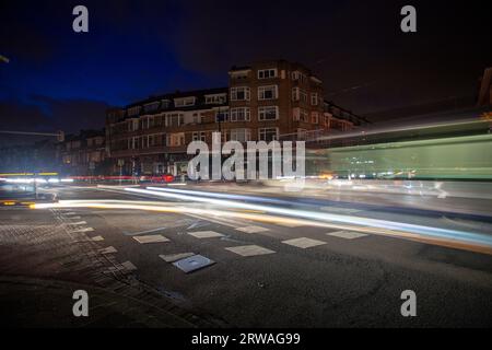 Ein Stromausfall in Rotterdam ließ große Teile der Stadt mehrere Stunden lang schwarz werden. Stockfoto