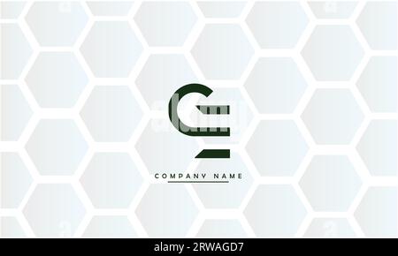 CE, EC Abstract Letters Logo Monogramm Stock Vektor