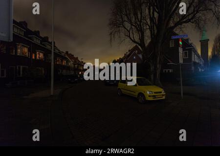 Ein Stromausfall in Rotterdam ließ große Teile der Stadt mehrere Stunden lang schwarz werden. Stockfoto