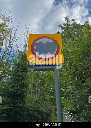 Swansea, Großbritannien. September 2023. Ein 30 km/h Geschwindigkeitsbegrenzungsschild im Derwen Fawr District in Swansea, South Wales, ist grob übersät. Wales ist der erste Teil in Großbritannien, der die Geschwindigkeitsbegrenzungen in bebauten Gebieten von 30 km/h auf 20 km/h reduziert. Das neue Gesetz trat am Sonntag, den 17. September 2023 in Kraft. Quelle: Phil Rees/Alamy Live News Stockfoto