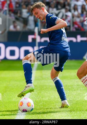 RheinEnergieStadion Köln Deutschland, 16.9,2023, Fußball: Bundesligasaison 2023/24 Spieltag 4, 1.FC Köln (KOE) vs TSG 1899 Hoffenheim (TSG) — Maximilian Beier (TSG) Stockfoto