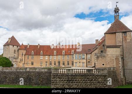 Chateaux d'Epoisses im Departement Côte-d'Or in Burgund Frankreich. Stockfoto