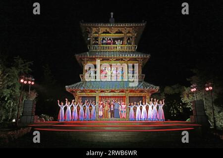 25. September 2019 - Stadt Tangshan, China: Foto des Live-Erlebnisdramas „That Year Youth“, Stadt Tangshan, Provinz Hebei, China. Stockfoto