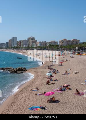 Die wunderschöne Küste von Platja d'Aro in Katalonien, Spanien. Stockfoto