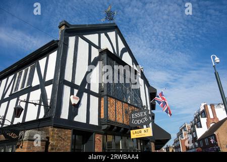 Das Äußere der Essex Lodge, Station Road, Barnes, London, SW13, England, Großbritannien Stockfoto