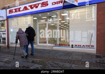 Feature auf Bridgend, einer Stadt in Wales, UKDie Stadt hat viele verlassene Geschäfte Picture by Richard Williams Photography Stockfoto