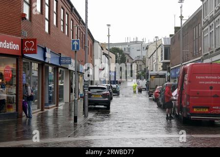 Feature auf Bridgend, einer Stadt in Wales, UKDie Stadt hat viele verlassene Geschäfte Picture by Richard Williams Photography Stockfoto