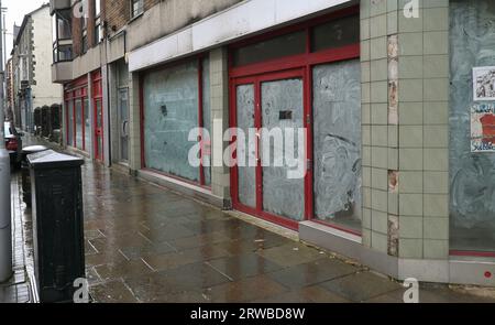 Feature auf Bridgend, einer Stadt in Wales, UKDie Stadt hat viele verlassene Geschäfte Picture by Richard Williams Photography Stockfoto