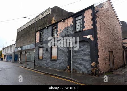 Feature auf Bridgend, einer Stadt in Wales, UKDie Stadt hat viele verlassene Geschäfte Picture by Richard Williams Photography Stockfoto