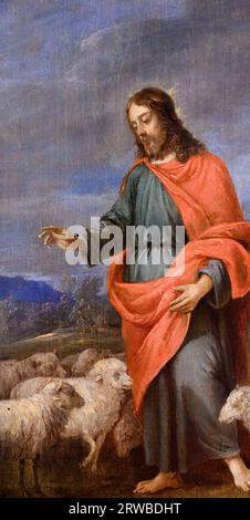 The Good Shepherd von David Teniers II. (1610–1690). Flandern, Öl auf Holz. Stockfoto