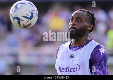 Florenz, Italien. September 2023. ACF Fiorentinas Stürmer M’Bala Nzola während ACF Fiorentina vs Atalanta BC, italienisches Fußballspiel der Serie A in Florenz, Italien, 17. September 2023 Credit: Independent Photo Agency/Alamy Live News Stockfoto