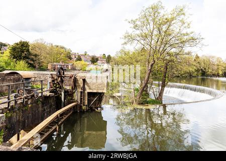 Belper Horseshoe Weir Am Fluss Derwent, Belper, Derbyshire, Peak District, England, UK Stockfoto