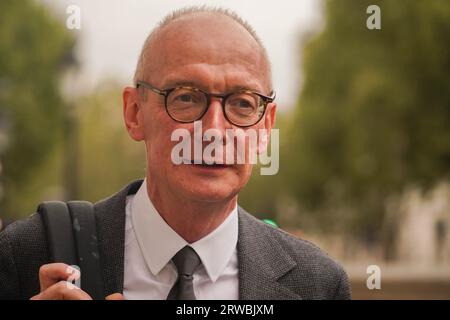 London UK. 18 . September 2023 . Pat McFadden, Schattenkanzler des Herzogtums Lancaster und Labour-Abgeordneter für Wolverhampton South East. Gesehen in Westminster. Credit amer ghazzal/Alamy Live News Stockfoto