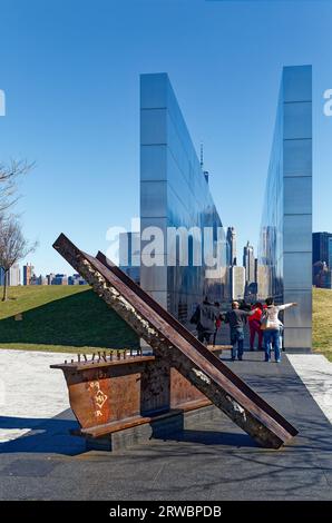 Der leere Himmel ist die offizielle Gedenkstätte für die 749 New Jerseyaner, die bei den Angriffen vom 11. September und dem Bombenanschlag auf das World Trade Center 1993 getötet wurden. Stockfoto