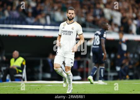 Madrid, Spanien. September 2023. Nacho (Real) Fußball/Fußball : spanisches Spiel der 'LaLiga EA Sports' zwischen Real Madrid CF 2-1 Real Sociedad im Estadio Santiago Bernabeu in Madrid, Spanien. Quelle: Mutsu Kawamori/AFLO/Alamy Live News Stockfoto