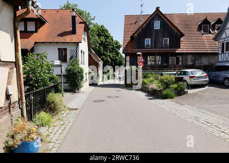 Hauptstraße in Roßwag bei Ludwigsburg Stockfoto