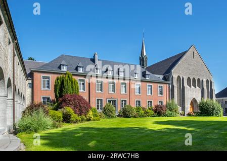 Abtei von Scourmont / Abbaye Notre-Dame de Scourmont, Trappistenkloster in Forges, berühmt für seine Chimay-Brauerei, Provinz Hennegau, Belgien Stockfoto