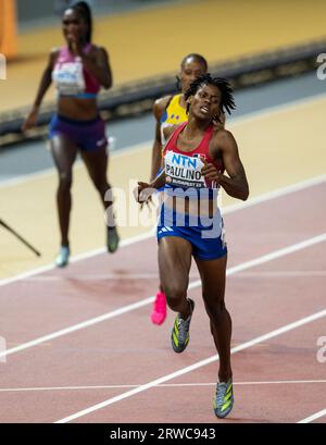 Marileidy Paulino aus der Dominikanischen Republik nahm am fünften Tag im 400-Meter-Frauenfinale an den Leichtathletik-Weltmeisterschaften der National Athleti Teil Stockfoto