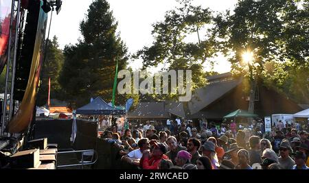 Felton, USA. September 2023. Atmosphäre während des Mountain Sol Festivals 2023 am 17. September 2023 in Felton, Kalifornien. Foto: Casey Flanigan/imageSPACE/SIPA USA Credit: SIPA USA/Alamy Live News Stockfoto