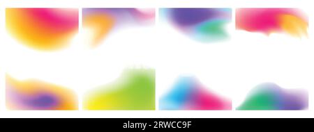 Set aus abstraktem Hintergrund mit Vektorverlauf. Stock Vektor