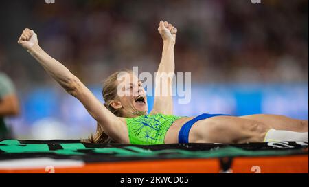 Tina Šutej aus Slowenien, die am fünften Tag im Finale der Frauen bei den Leichtathletik-Weltmeisterschaften im National Athletics Centre in BU teilnahm Stockfoto