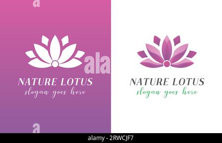 Nature Lotus Logo Design Lotus Spa Logotype Beauty Spa Massage Center Stock Vektor