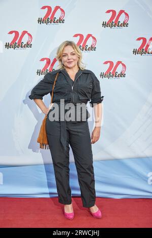 Hamburg, Deutschland. September 2023. Annett Louisan, Sängerin, kommt zur Geburtstagsgala für 20 Jahre musikalische „heiße Ecke“ in Schmidts Tivoli. Quelle: Georg Wendt/dpa/Alamy Live News Stockfoto