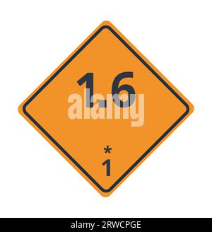 Klasse 1 Sprengstoffsymbol, Abteilung 1,6 Stock Vektor