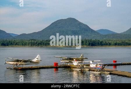 Float Plane Harbour in Ketchikan, Alaska. Stockfoto