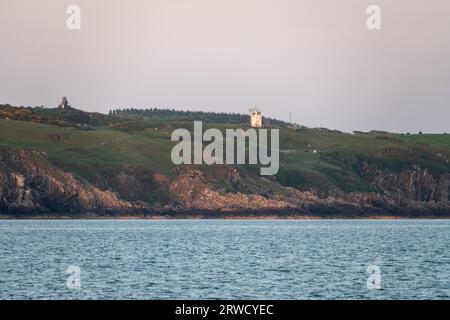 Little Ross Leuchtturm an der Küste von Solway. Stockfoto