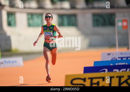 Lisa Jane Weightman nahm am Marathon der Leichtathletik-Weltmeisterschaften in Budapest 2023 Teil. Stockfoto