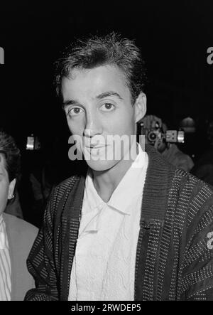 LONDON, GROSSBRITANNIEN. 3. September 1986: Wham-Sänger Andrew Ridgeley auf einer Party in London. Datei Foto © Paul Smith/Featureflash Stockfoto