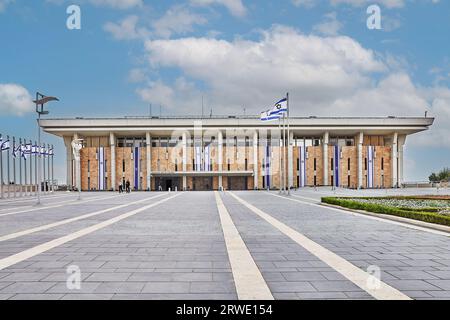 Jerusalem, Israel 13. September 2023: Israelisches parlamentsgebäude, bekannt als Knesset, gesetzgebender Zweig der israelischen Regierung, Israel Stockfoto