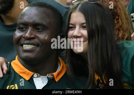 Deon FOURIE aus Südafrika während der Weltmeisterschaft 2023, Pool B Rugby union Spiel zwischen Südafrika und Rumänien am 17. September 2023 in Matmut in Bordeaux, Frankreich. Foto: Laurent Lairys/ABACAPRESS.COM Stockfoto