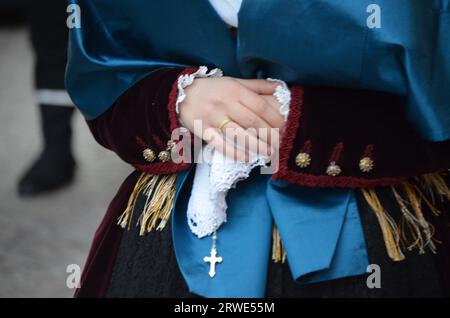 Saint Antioco, Sardinien - 04.16.2018: Religiöse Prozession von Sant'Antioco Stockfoto