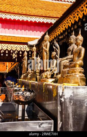 Buddha spielt in Wat Phra That Doi Suthep, Chiang Mai, Thailand Stockfoto