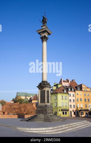 König Sigismund III. Wasa-Kolonne (Polnisch Kulumna Zygmunta) in der Altstadt (Polnisch Stare Miasto) (Starowka) von Warschau in Polen Stockfoto