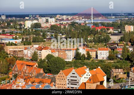 Stadt Danzig Stadtbild in Polen, Blick von oben Stockfoto