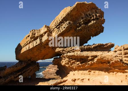 Pot Alley, malerische Felsformationen entlang der Küste, Kalbarri National Park, Western Australia Stockfoto