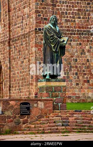 Denkmal für martin luther in prenzlau Stockfoto