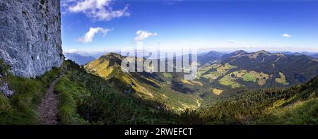 Wanderweg von Schlenken nach Schmittenstein, Osterhorngruppe, Salzkammergut, Tennengau, Land Salzburg, Österreich Stockfoto