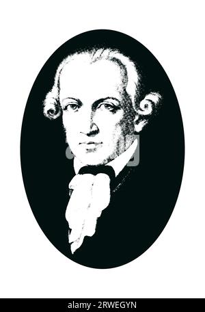 Immanuel Kant, Deutscher Philosoph - Vintage Portrait Stockfoto