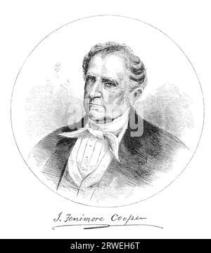 James Fenimore Cooper, CA. 1850 (15. September) (1789 ? 14. September 1851 war ein populärer amerikanischer Schriftsteller des frühen 19. Jahrhunderts. Stockfoto